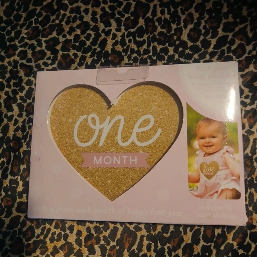 New Pearhead First Year Glam Belly Stickers – Gold Glitter (12-Pack)